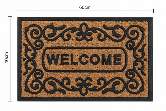 MRShome Pataki Eisodou Rubber 60x40cm ''WELCOME'' 0002004
