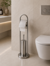 MRShome Stant Xartiou ugias kai Piggal apo Anoxeidoto Atsali 80cm Inox