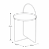 MRShome Side Table Metalliko F40x65cm Sand