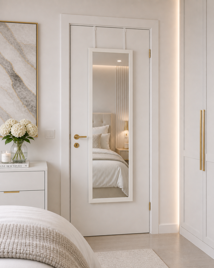 MRShome Kremastos Kathreptis ga Porta apo MDF 34x94cm White