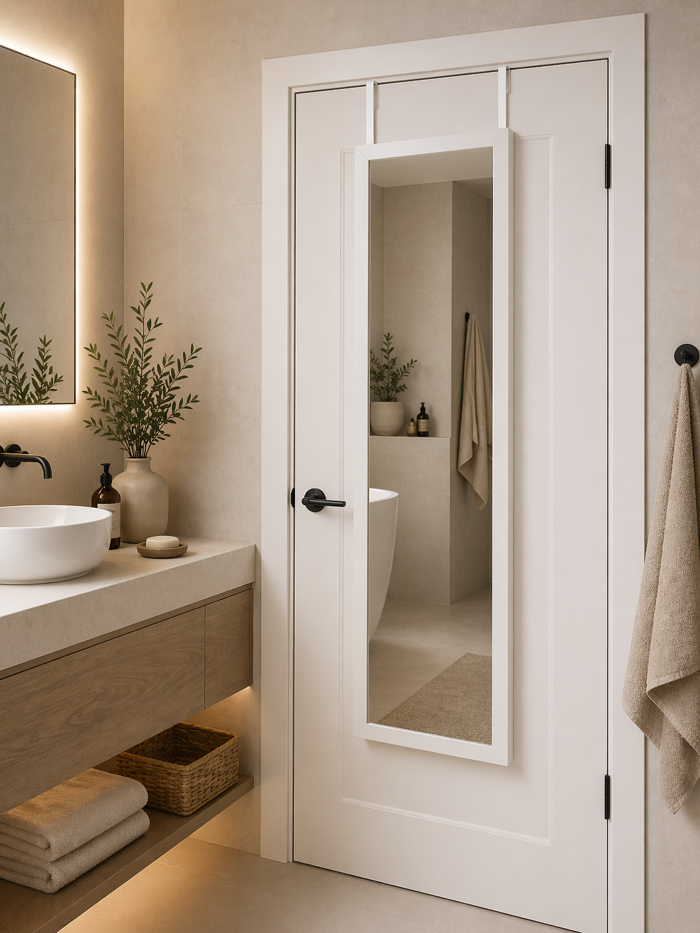MRShome Kremastos Kathreptis ga Porta apo MDF 34x94cm White
