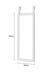 MRShome Kremastos Kathreptis ga Porta apo MDF 34x94cm White
