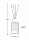 MRShome Aromatiko Xorou me Sticks 1000ml Warm Cotton