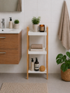 MRShome Rafiera apo Bamboo & MDF me 3 Rafia Natural/White