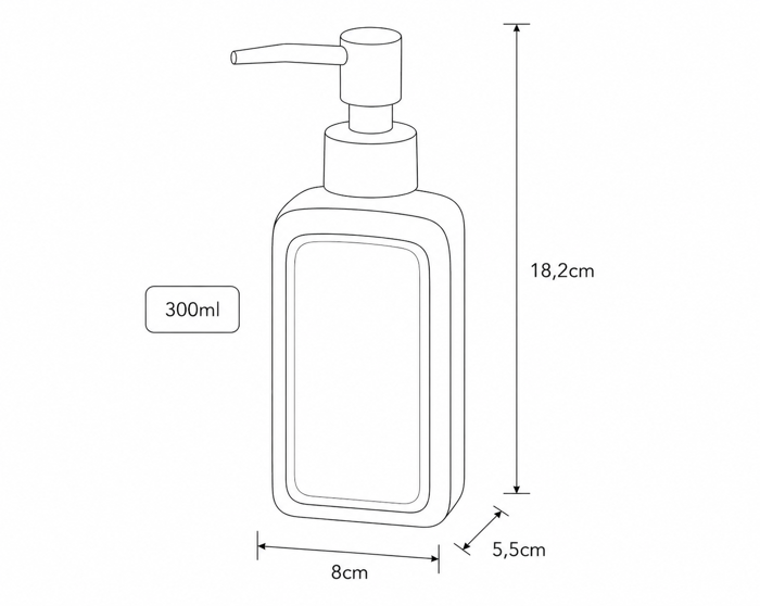 MRShome Doxeio Kremosapounou apo Dolomiti 300ml 8x5.5x18.2cm Green