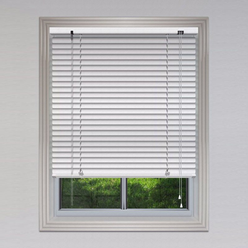 MRShome Μεταλλικό Στόρι αλουμινίου 25mm 120x140cm Λευκό