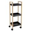 MRShome Rafiera Bamboo/MDF me 3 Rafia Fusiki/Mavri me Rodakia 28.5x21x79cm MRShome