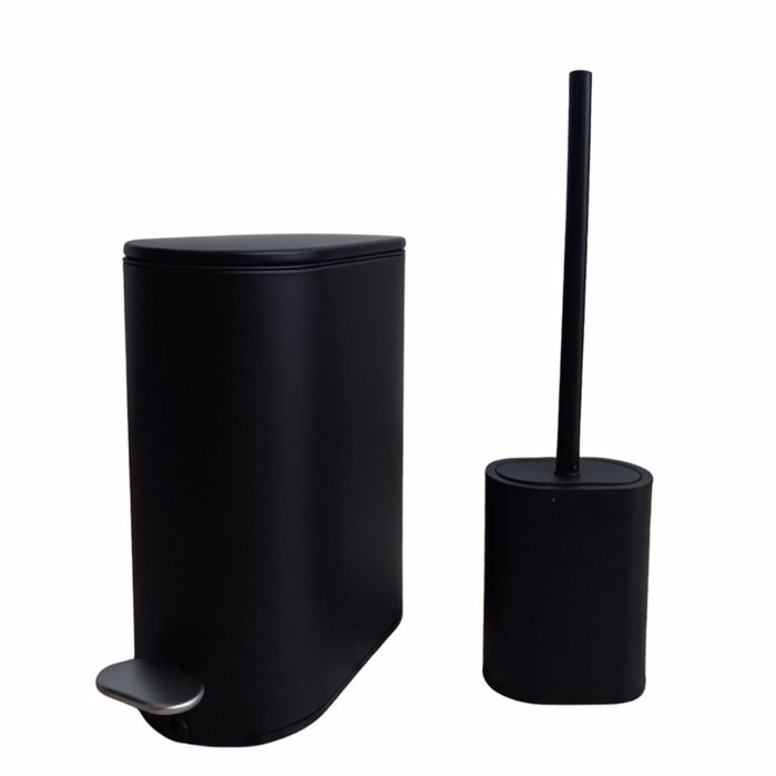 Set Kados Aporrimmaton Obal 5L Soft Close Metallikos Mavros kai Piggal MRShome