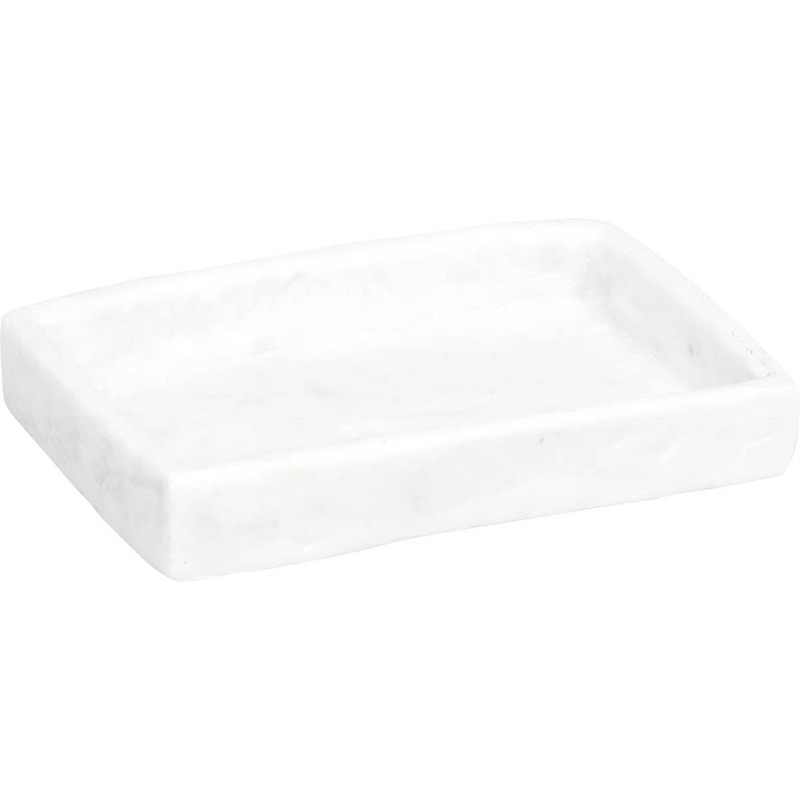 Eurocasa Σαπουνοθήκη Polyresin Λευκή 9x12.5x2cm