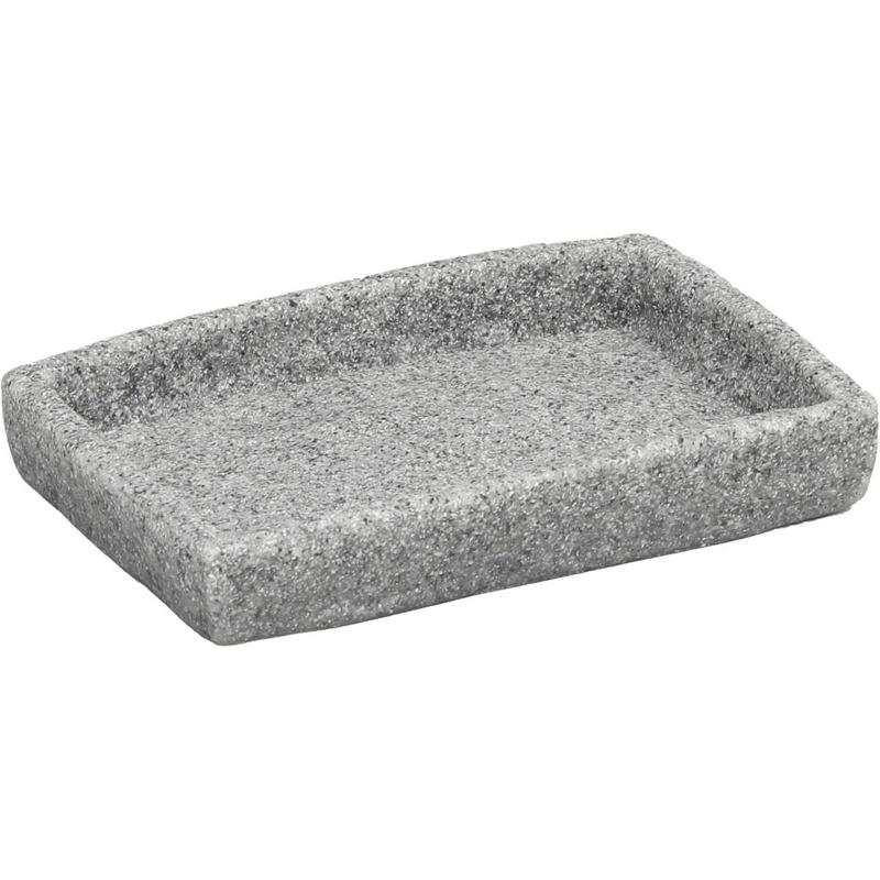 Eurocasa Σαπουνοθήκη Polyresin Γκρί 8.5x12x2cm