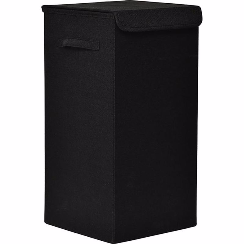 Eurocasa Καλάθι Απλύτων Αναδιπλούμενο από MDF Μαύρο με 