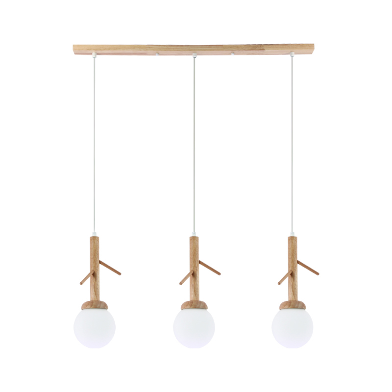 ACA Lighting - ΣΗΜΑΝΤΙΚΟ: Σε περίπτωση διαφοράς τιμής από το κατάστημα ισχύει παντα και μόνο η τιμή του καταστήματος ACA Κρεμαστό Φωτιστικό Οροφής ''FLORESTA'' Τρίφωτο Ξύλι