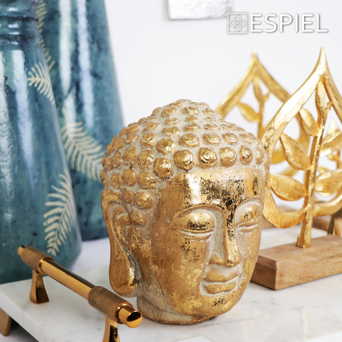 Diakosmitiki Figura Bouda Keramiki Xrusi 14.5X14.5X18.5ek. ERT316K4 Espiel