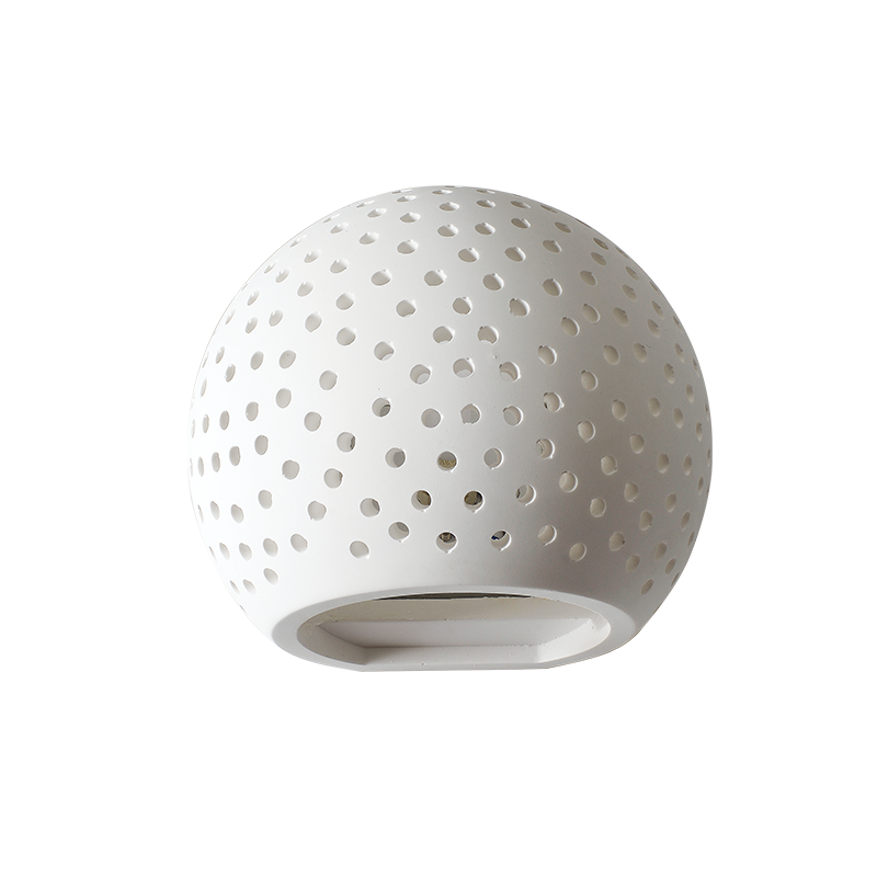 ACA Επιτοίχιο Φωτιστικό ''IBON'' Μονόφωτο Γύψινο Λευκό 