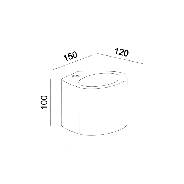 ACA Epitoixio Fotistiko ''JAJE'' Monofoto Gypsino Lefko G9 15x12x10cm G85371W
