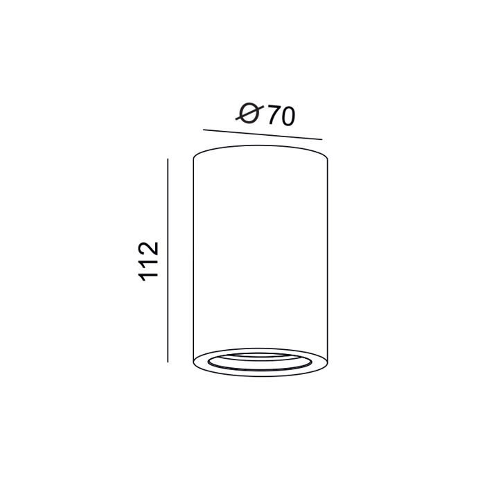 ACA Fotistiko Orofis ''RUTH'' Monofoto Gypsino Lefko GU10 F7x11.2cm G95211C