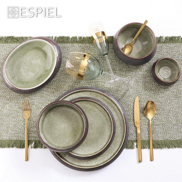 Bol Stoneware Kafe/Prasino F22X6cm GMT109 Espiel