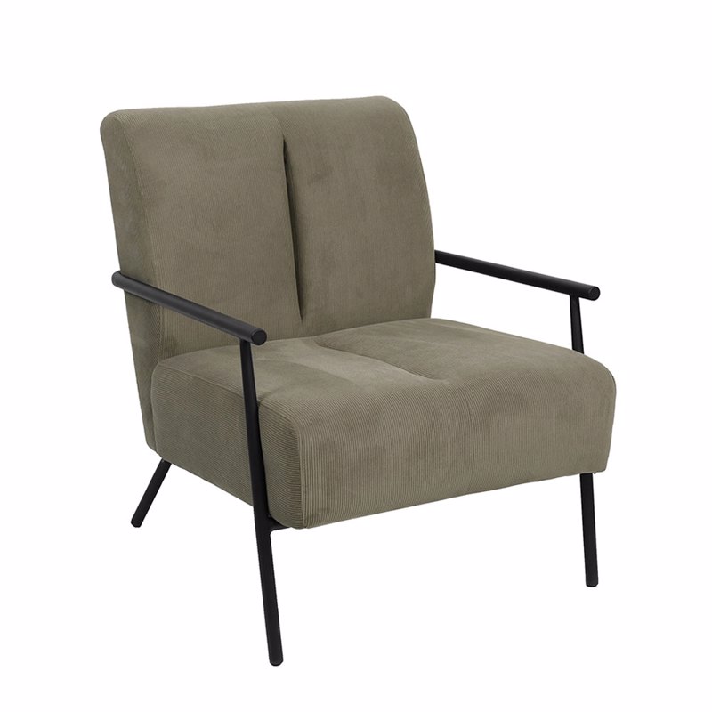 Liberta - Maison - ΣΗΜΑΝΤΙΚΟ: Σε περίπτωση διαφοράς τιμής από το κατάστημα ισχύει παντα και μόνο η τιμή του καταστήματος Liberta - Maison KIOTO Πολυθρόνα Χακί 64x76x81cm 01-306