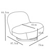 Liberta - Maison BO Poluthrona Mavri Peristrefomeni 77x85x65cm 01-3165
