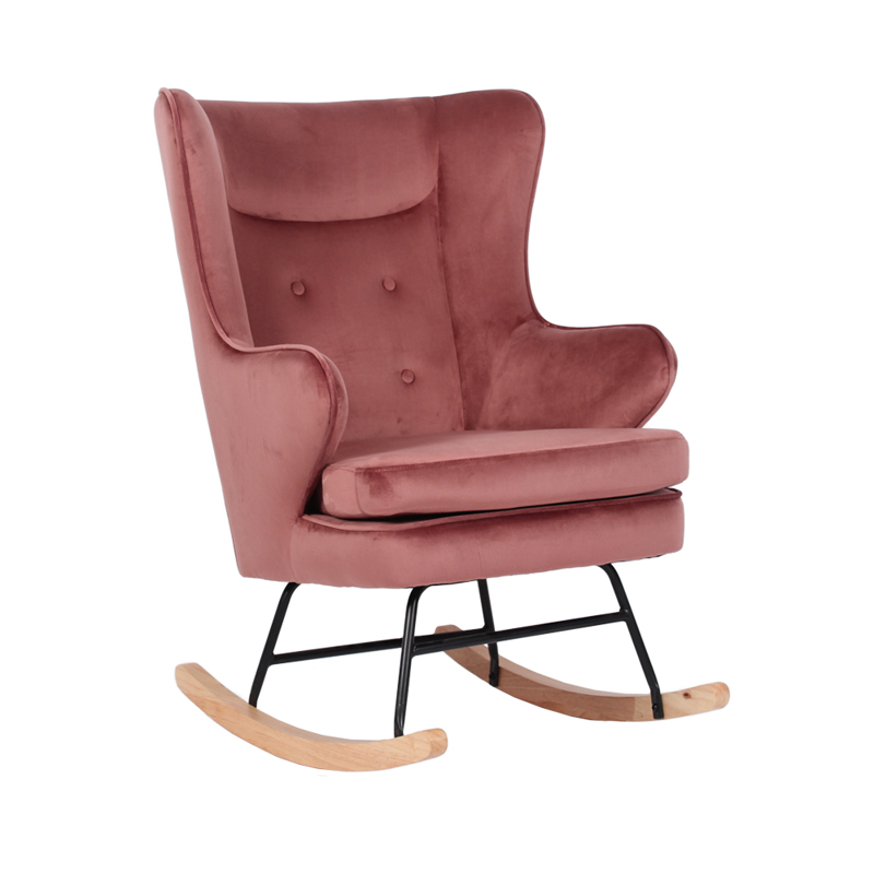 Liberta - Maison - ΣΗΜΑΝΤΙΚΟ: Σε περίπτωση διαφοράς τιμής από το κατάστημα ισχύει παντα και μόνο η τιμή του καταστήματος Liberta - Maison ROCKER Κουνιστή Πολυθρόνα Ροζ 71x86x10