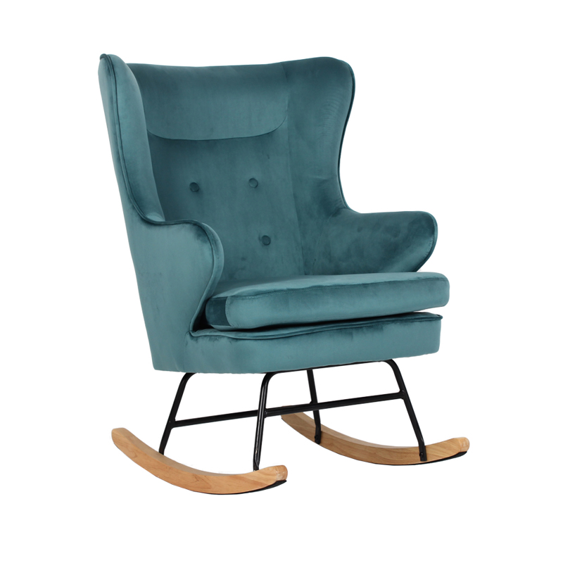 Liberta - Maison ROCKER Κουνιστή Πολυθρόνα Σμαραγδί 71x86x102cm 01-3275