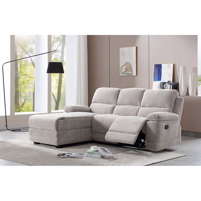 Liberta - Maison RELAX Kanapes Recliner Aristeri Gnia Beige 212x156x96cm 01-3321