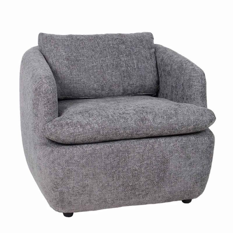 Liberta - Maison SQUARE Πολυθρόνα Γκρι Σκούρο 83x83x80c