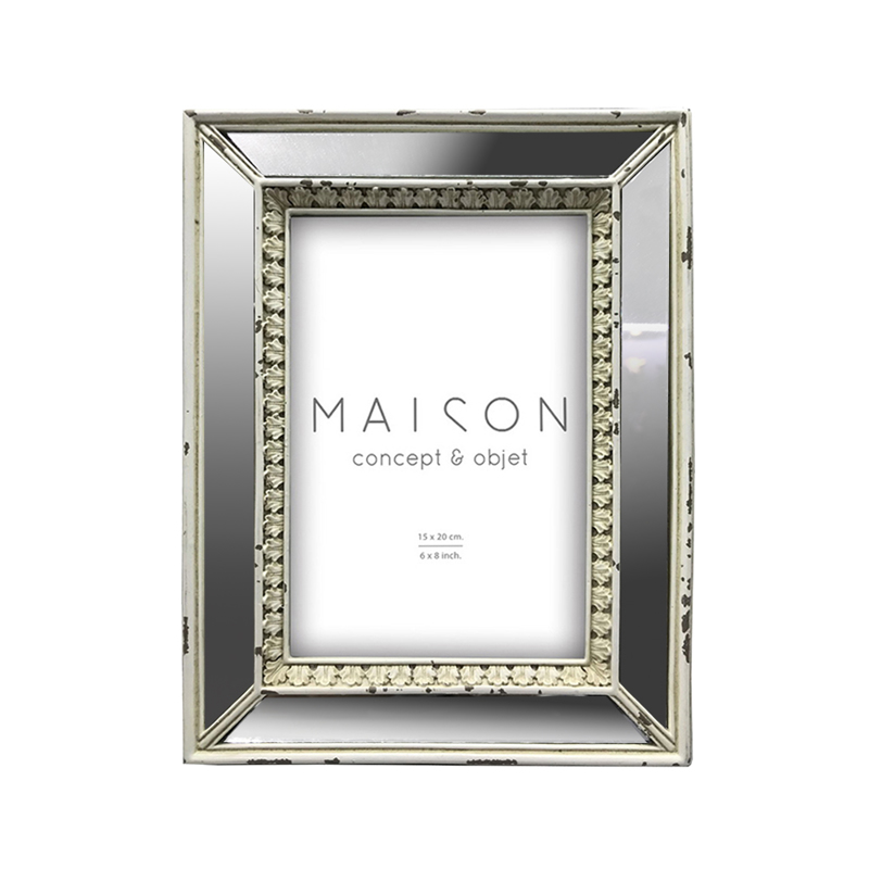 Liberta - Maison ARTE Κορνίζα Resin Λευκή Αντικέ 15x20c