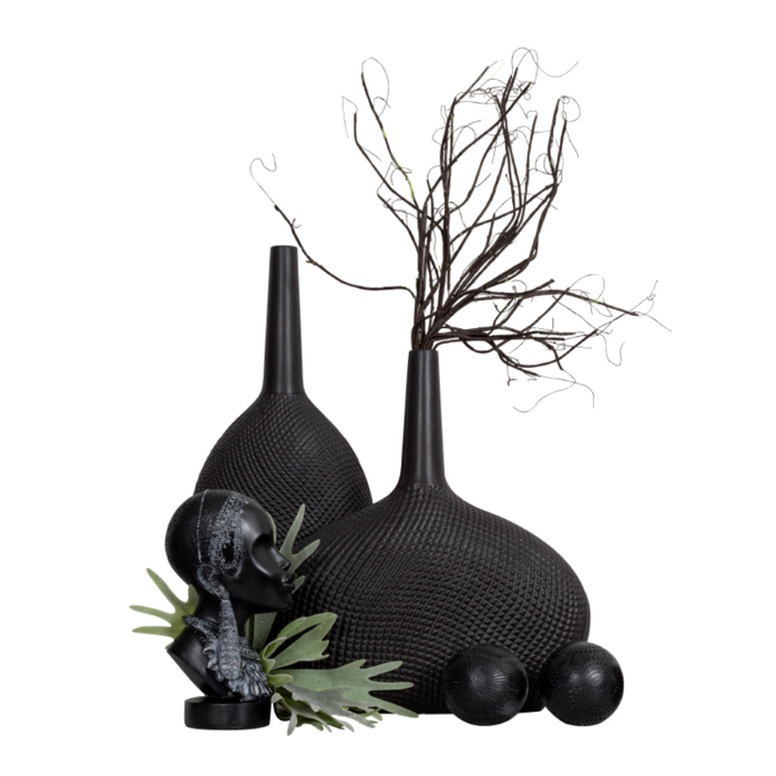 Liberta - Maison ANAN DECO Prosopo Resin Mavro 16x13.5x29cm 016377