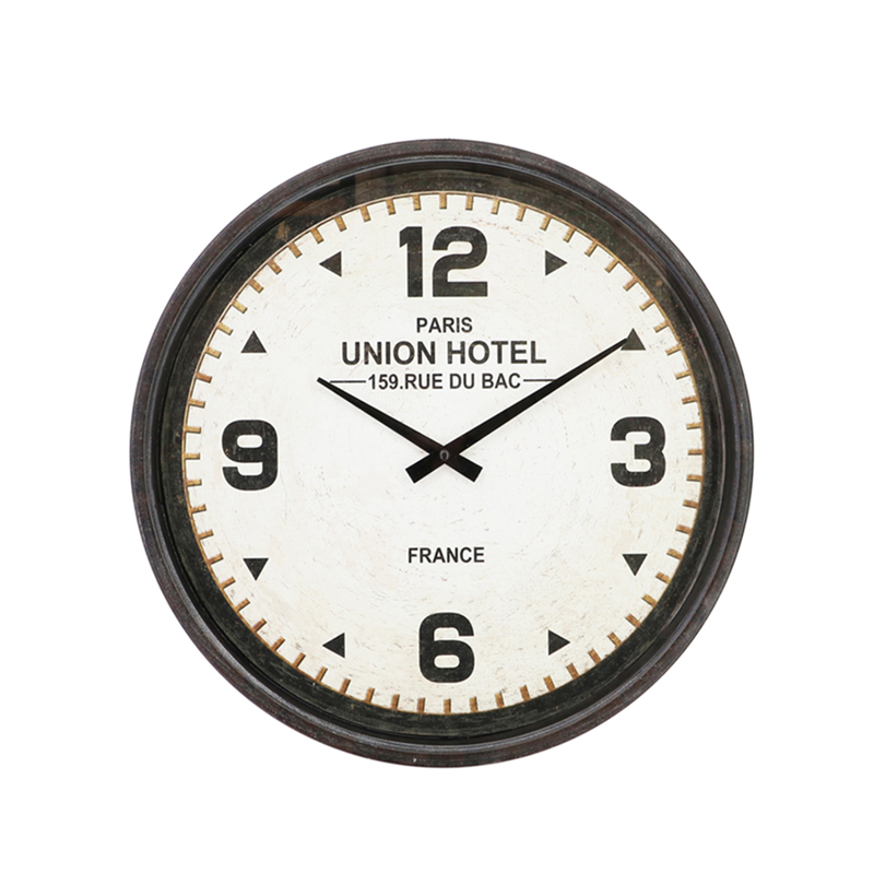 agiovlasitishome Διακοσμητικά τοίχου - ΣΗΜΑΝΤΙΚΟ: Σε περίπτωση διαφοράς τιμής από το κατάστημα ισχύει παντα και μόνο η τιμή του καταστήματος Liberta - Maison UNION Ρολόι Τοίχου Μεταλλικό Μαύρο/Λευ