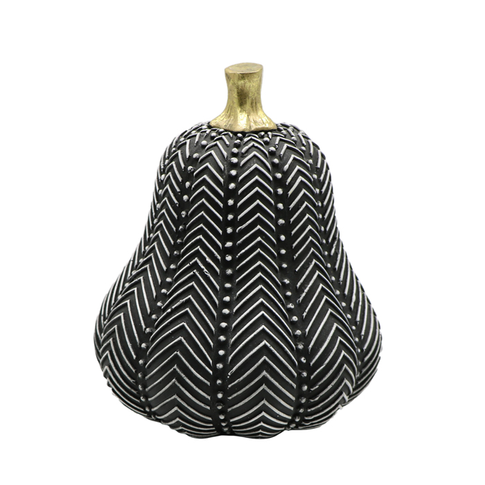 Liberta - Maison PUMKIN DECO Kolokutha Resin Mavri/Lefki F14x16.5cm 017989