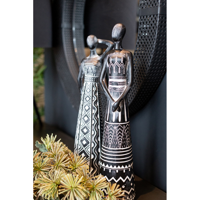 Liberta - Maison MAYA DECO Figura Resin Mavri/Lefki F12.5x52.5cm 018531