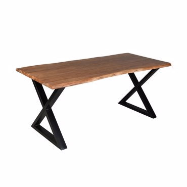 Liberta - Maison MINGLE Τραπέζι Καρυδί/Μαύρο 180x80x76cm 02-0642