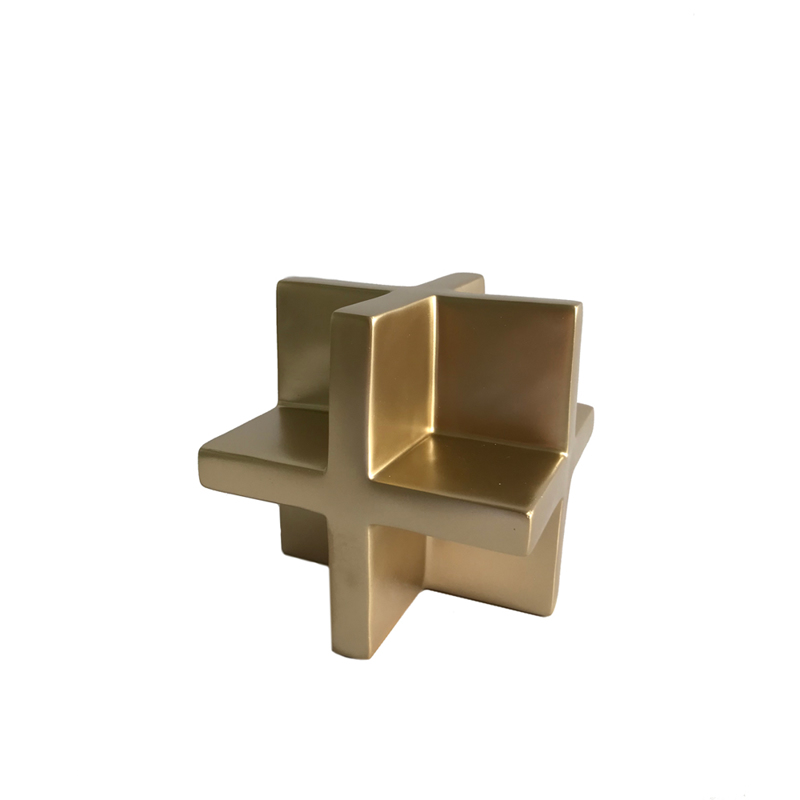 Liberta - Maison CUBE DECO Διακοσμητικό Resin Χρυσό 15x15x15cm 021003