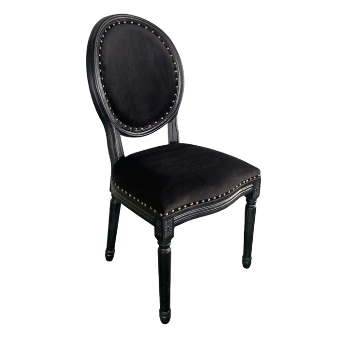 Liberta - Maison LOUIS Καρέκλα Μαύρη 49x49x99cm 03-0917 Liberta - Maison LOUIS Karekla Mavri 49x49x99cm 03-0917