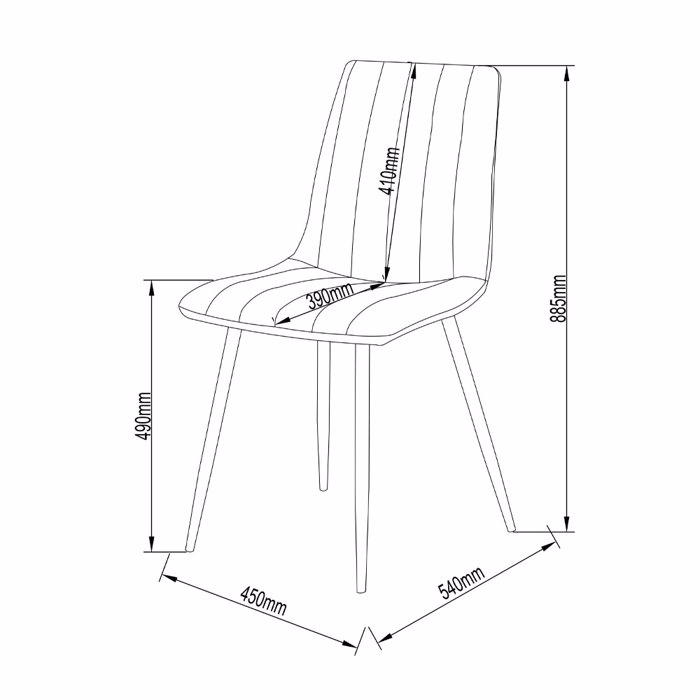 Liberta - Maison PRAGA Καρέκλα EKAI 54.5x44x89cm 03-1021 Liberta - Maison PRAGA Karekla EKAI 54.5x44x89cm 03-1021