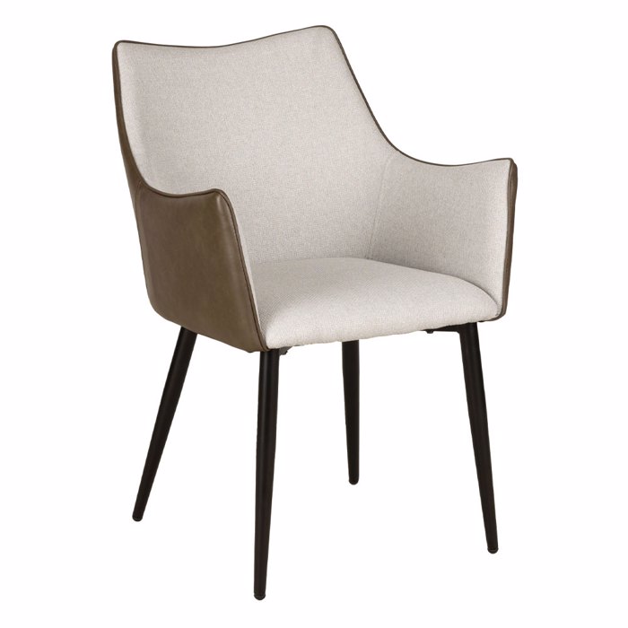 Liberta - Maison MALONE Karekla Poluthrona Bez/Ladi 46x61x86.5cm 03-1047