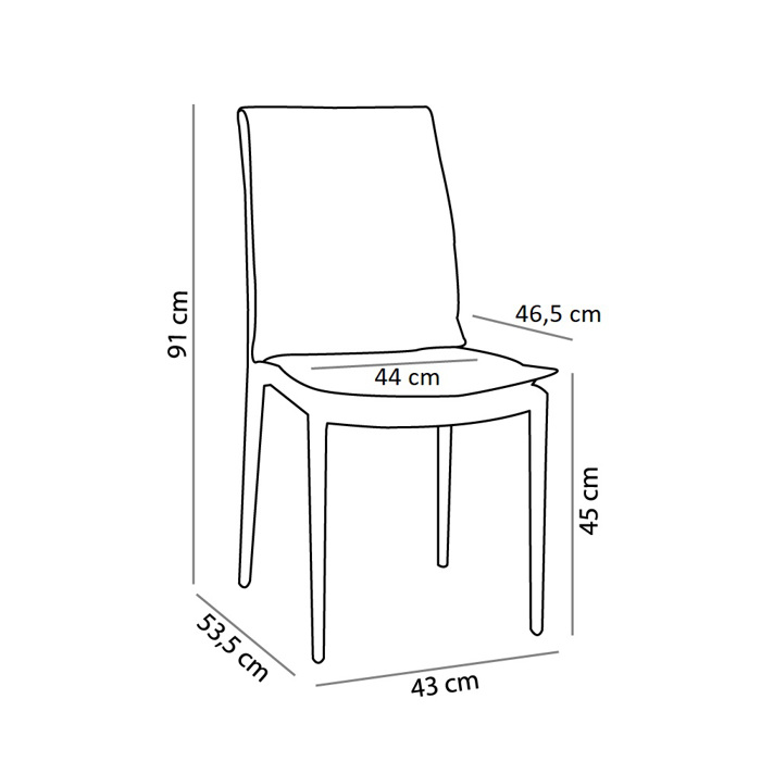 Liberta - Maison PILLOW Καρέκλα Γκρι 43x53.5x91cm 03-1055 Liberta - Maison PILLOW Karekla Ggri 43x53.5x91cm 03-1055