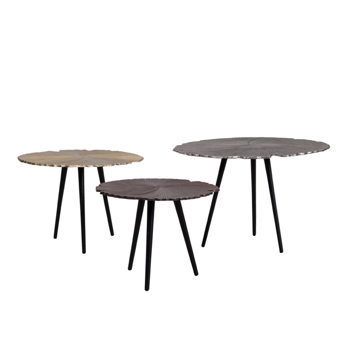 Liberta - Maison LEAF 50 Side Table Xruso Mat/Mavro F50x36cm 04-0612