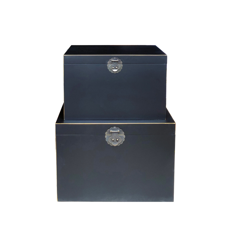 Liberta - Maison - ΣΗΜΑΝΤΙΚΟ: Σε περίπτωση διαφοράς τιμής από το κατάστημα ισχύει παντα και μόνο η τιμή του καταστήματος Liberta - Maison JAPANESE Σετ των 2 Μπαούλο Μαύρο/Χρυσό