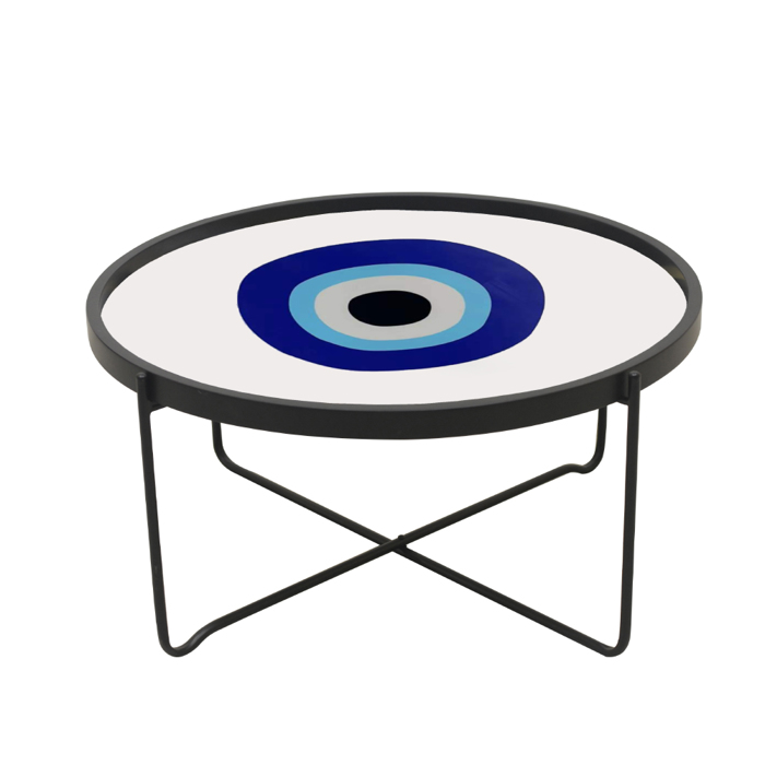 Liberta - Maison BLUE EYES Coffee Table Poluxromo me Pattern/Lefko F75x37.5cm 04-0648