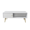 Liberta - Maison ZIZEL Coffee Table Lefko me Pattern Xruso 100x50x42cm 04-0658