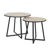 Liberta - Maison CRUZ Set ton 2 Side Table Fusiko/Mavro F50x40cm 04-0666