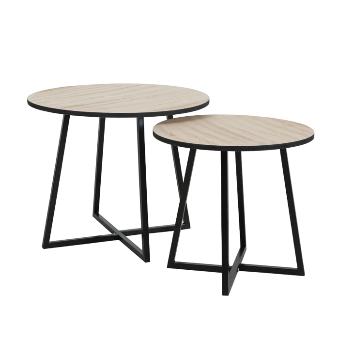 Liberta - Maison CRUZ Set ton 2 Side Table Fusiko/Mavro F50x40cm 04-0666