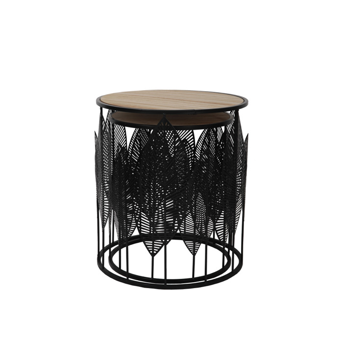 Liberta - Maison LEAF Set ton 2 Coffee Table Mavro/Fusiko F40x45cm 04-0690