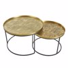 Liberta - Maison TOTALE Set ton 2 Coffee Table Brass Antique/Mavro F76x43.5cm 04-0877