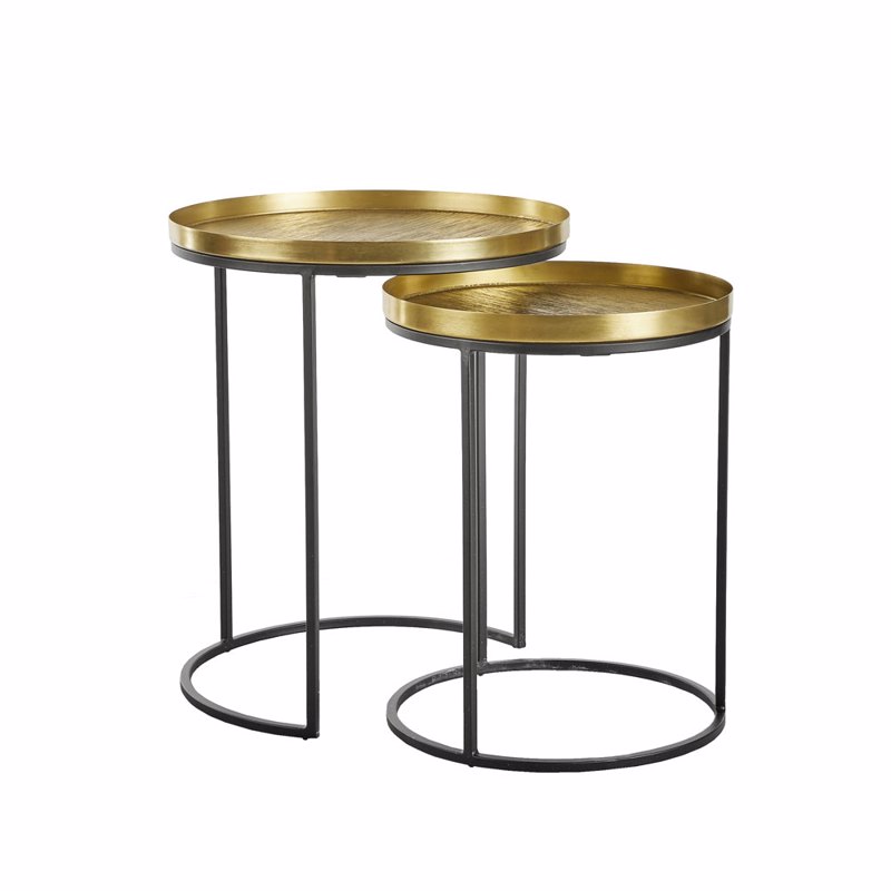 Liberta - Maison TOTALE Σετ των 2 Side Table Brass Anti