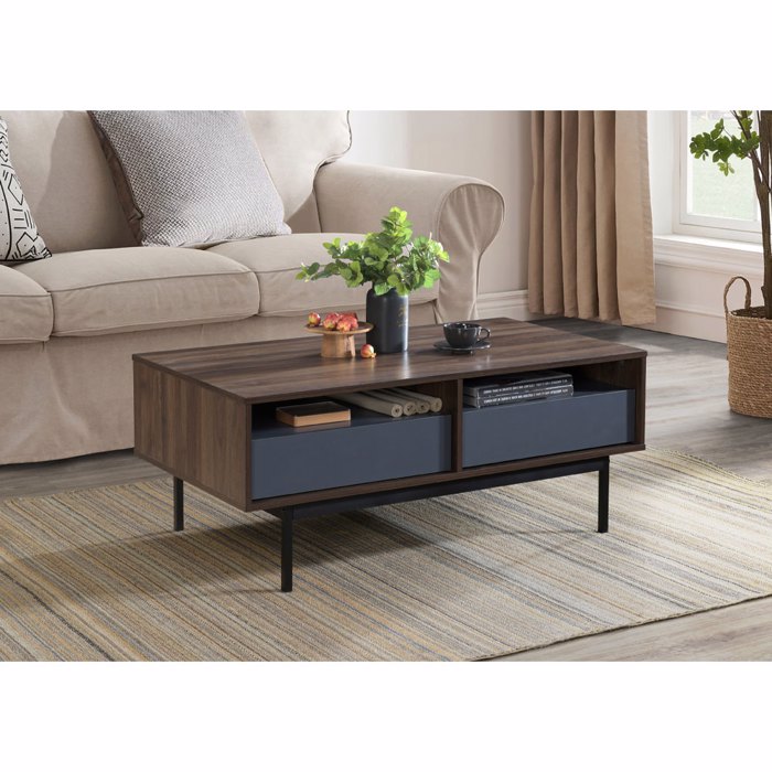 Liberta - Maison GROOVES Coffee Table Karudi me 2 Surtaria Ggri 110x60x45cm 04-0893