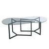 Liberta - Maison ROCKS Set ton 2 Coffee Table Diafano Fime/Mavro 82x59x40cm 04-0915