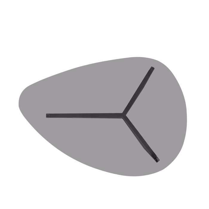 Liberta - Maison ROCKS Set ton 2 Coffee Table Diafano Fime/Mavro 82x59x40cm 04-0915